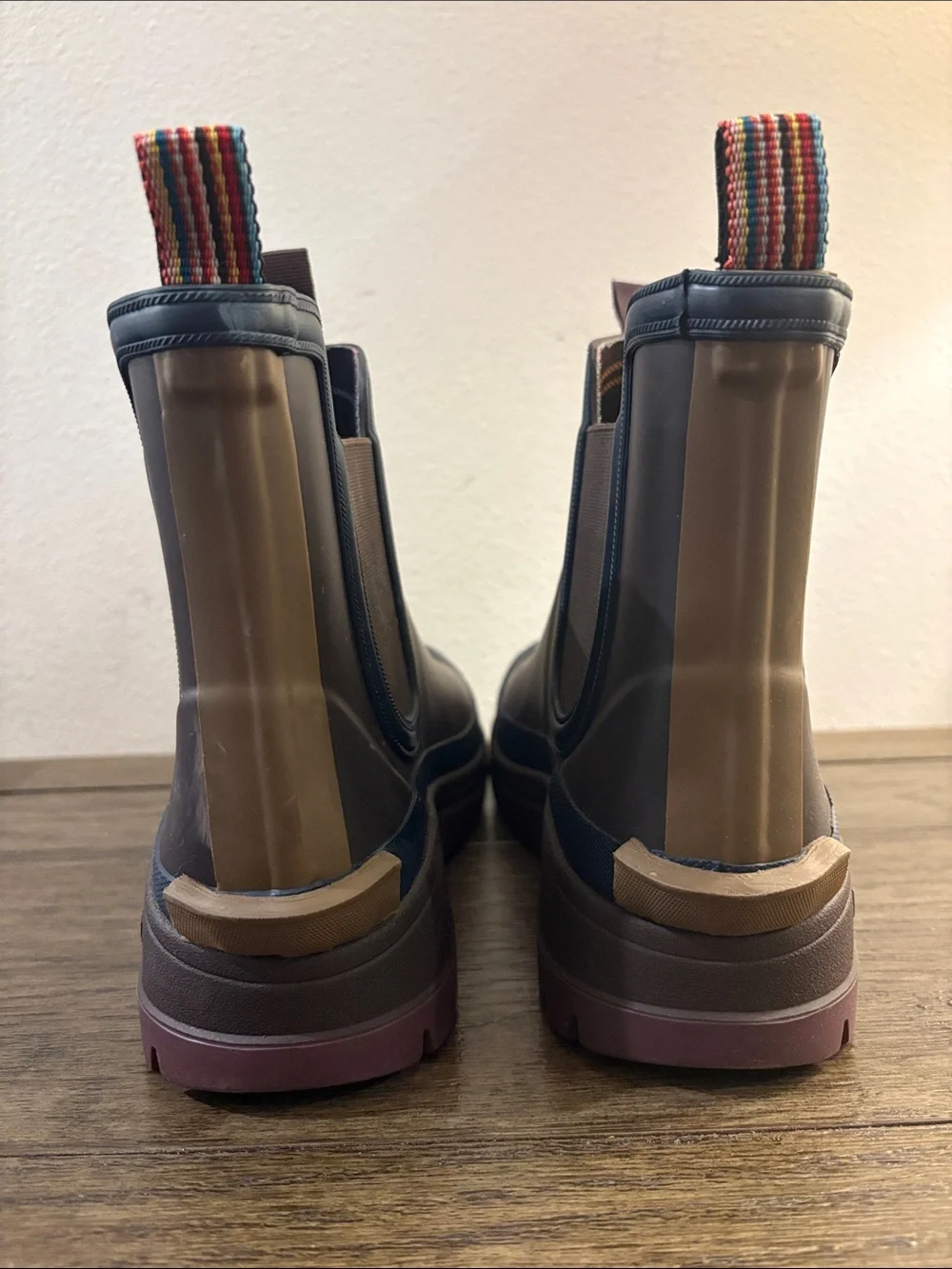 NEW [Barbour] x Paul Smith Rustic Ankle Wellingtons Chelsea Rain Boots Men’s 7